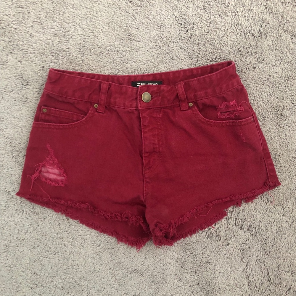 Dark Red Billabong Shorts